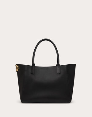 Borsa Shopping Vlogo Side In Vitello Nappato