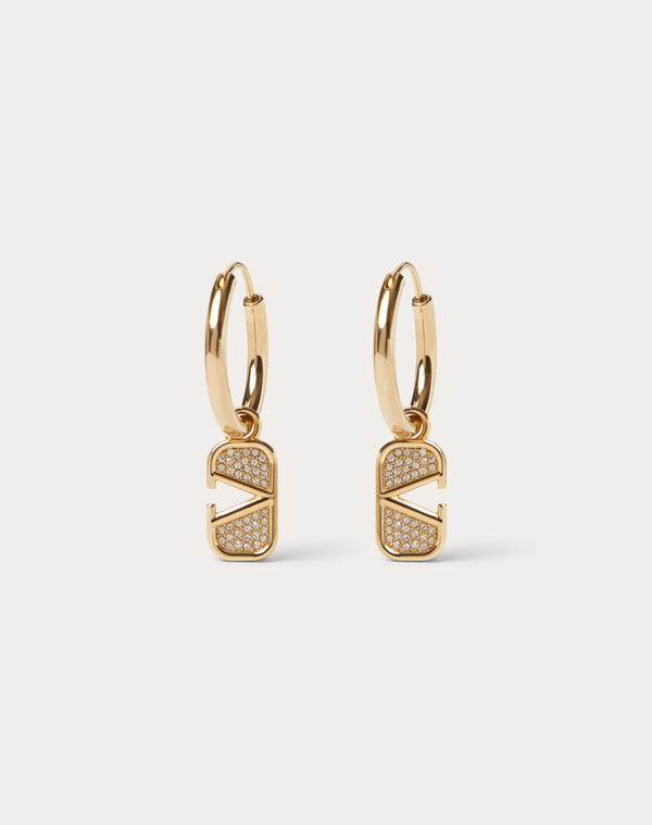 Orecchini Vlogo Signature In Metallo E Cristalli Swarovski ®