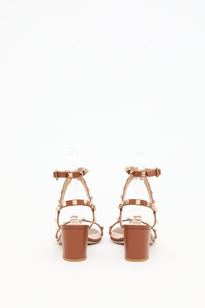 SANDALO ROCKSTUD IN VITELLO CON CINTURINI 60MM