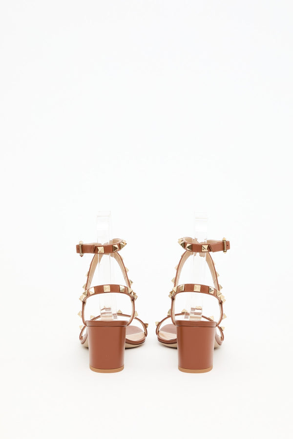 SANDALO ROCKSTUD IN VITELLO CON CINTURINI 60MM