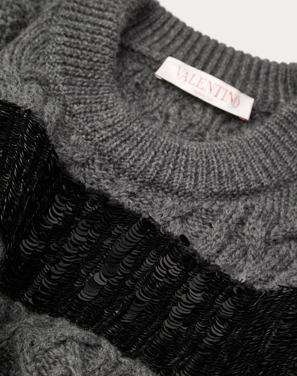 Maglia In Lana Ricamata