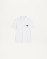 Polo In Piquet Di Cotone Con Patch Vlogo Signature