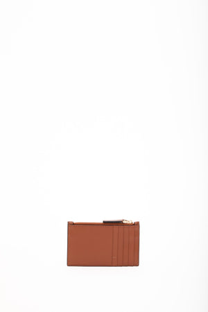 PORTACARTE CON ZIP VLOGO WALK IN VITELLO