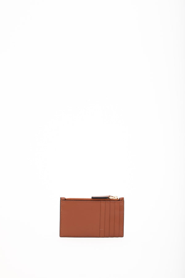 PORTACARTE CON ZIP VLOGO WALK IN VITELLO