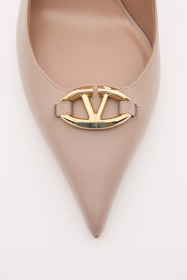 DÉCOLLETÉ SLINGBACK VLOGO THE BOLD EDITION IN VITELLO 100MM