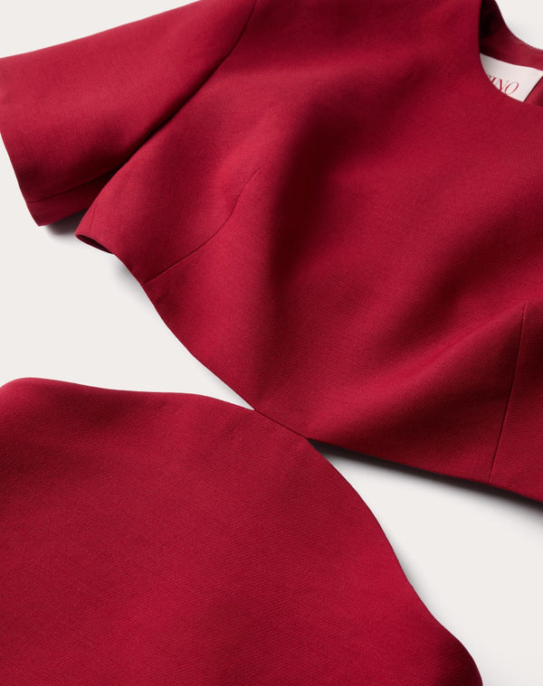 Abito Corto In Crepe Couture 