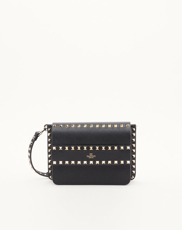 BORSA PICCOLA A TRACOLLA ROCKSTUD IN VITELLO GRANATO