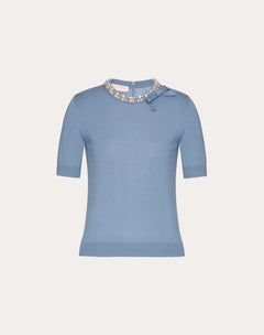 Maglia In Lana Ricamata