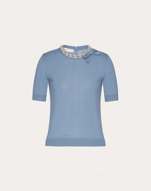 Maglia In Lana Ricamata