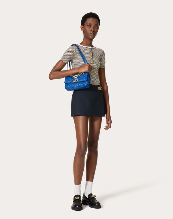 Borsa Valentino Garavani Rockstud Spike In Nappa Patchwork 