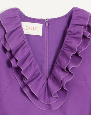 Abito Corto In Crepe Couture 