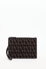 Pouch Toile Iconographe Con Dettagli In Pelle