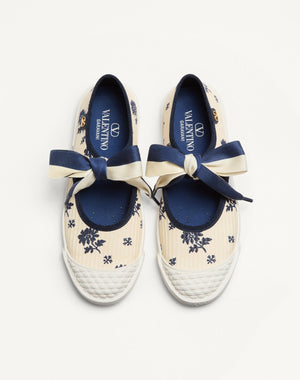 Sneaker Ballerina Bay By Bay In Tessuto Papier Floral