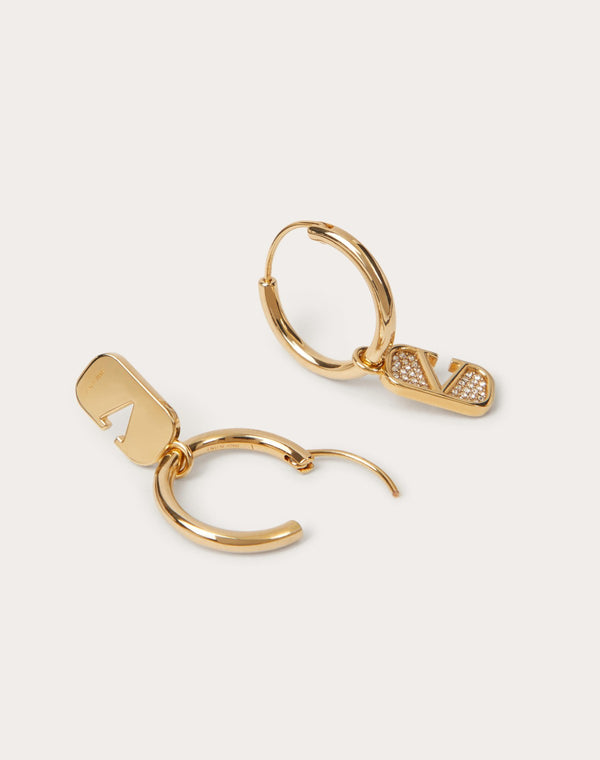 Orecchini Vlogo Signature In Metallo E Cristalli Swarovski ®