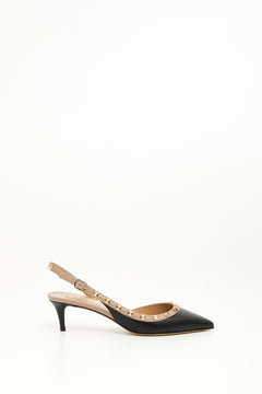 DÉCOLLETÉ SLINGBACK ROCKSTUD IN VITELLO 50MM