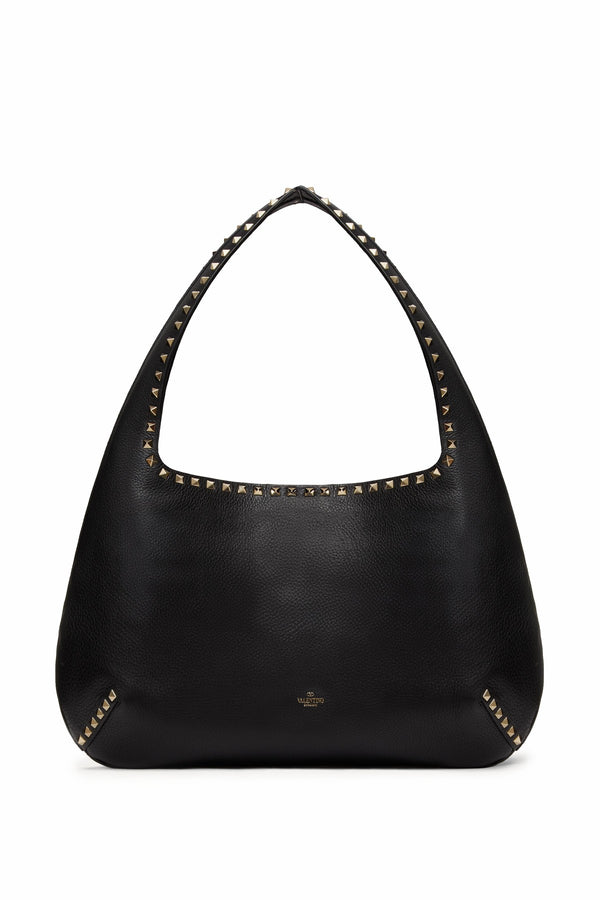 Borsa Hobo Piccola Rockstud In Vitello Granato