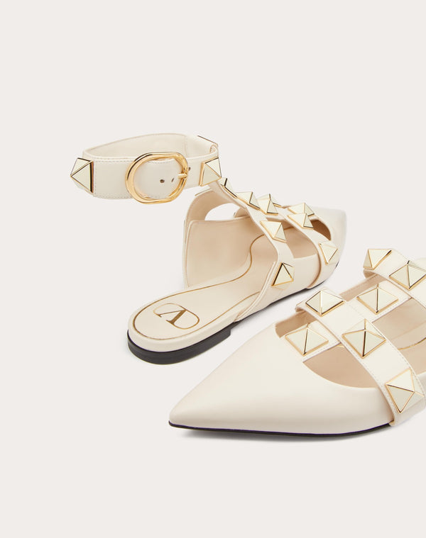 Ballerinaroman Stud In Vitello Con Borchie Smaltate