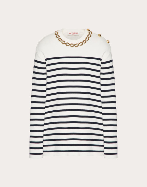 Maglia In Cotone Ricamata