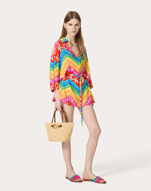 Camicia In Crepe De Chine Valentino Chevron 24 