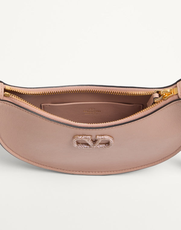 Mini Hobo Vlogo Signature In Vitello Con Logo Gioiello