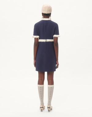 Abito Corto In Crepe Couture 