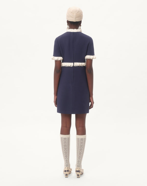 Abito Corto In Crepe Couture 