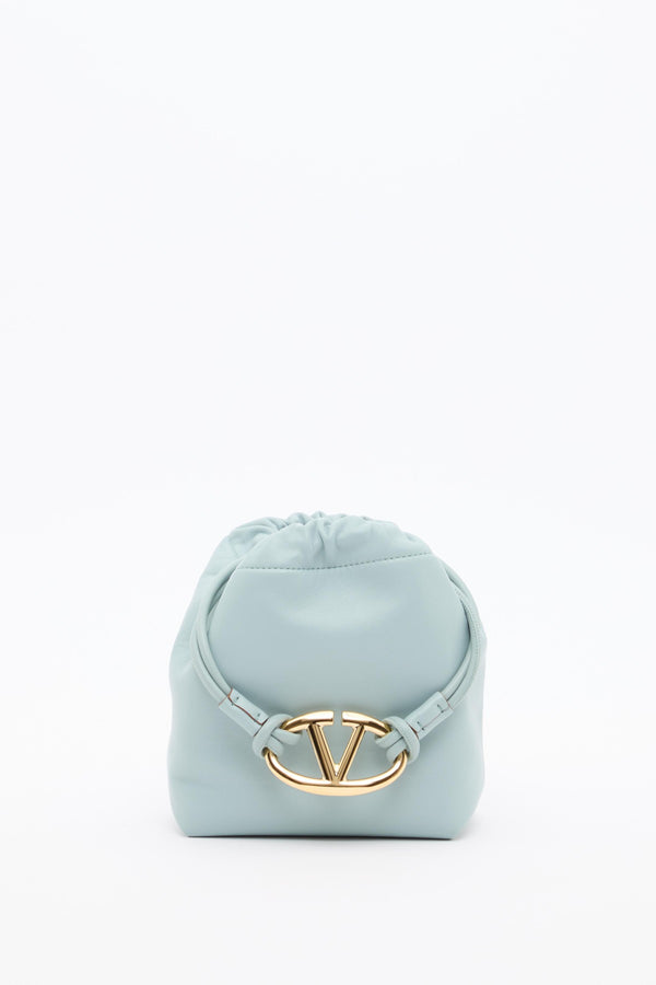 MINI BORSA A SACCHETTO VLOGO POUF IN NAPPA