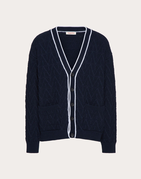 Cardigan In Cotone Con Motivo Toile Iconographe