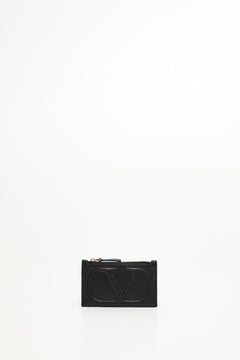 PORTACARTE CON ZIP VLOGO WALK IN VITELLO
