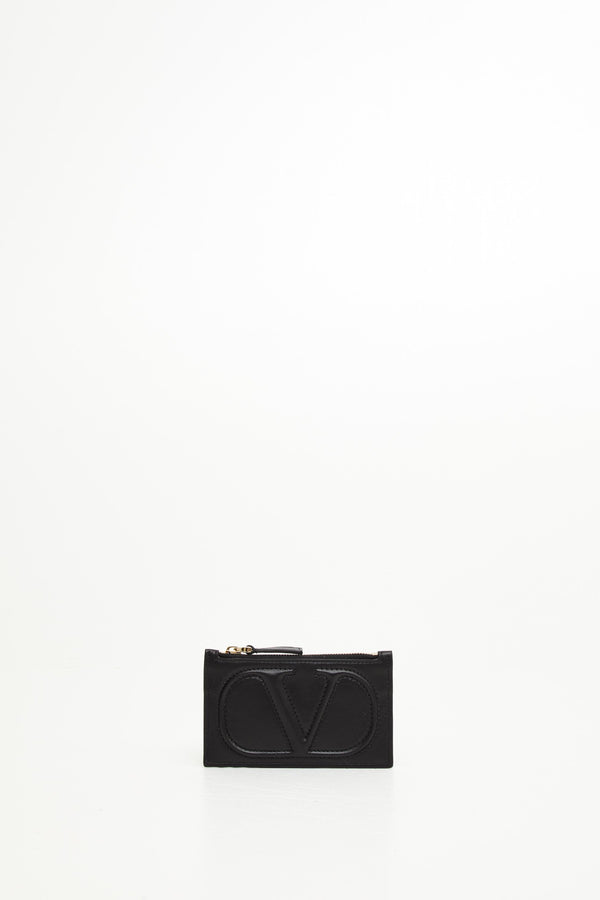PORTACARTE CON ZIP VLOGO WALK IN VITELLO