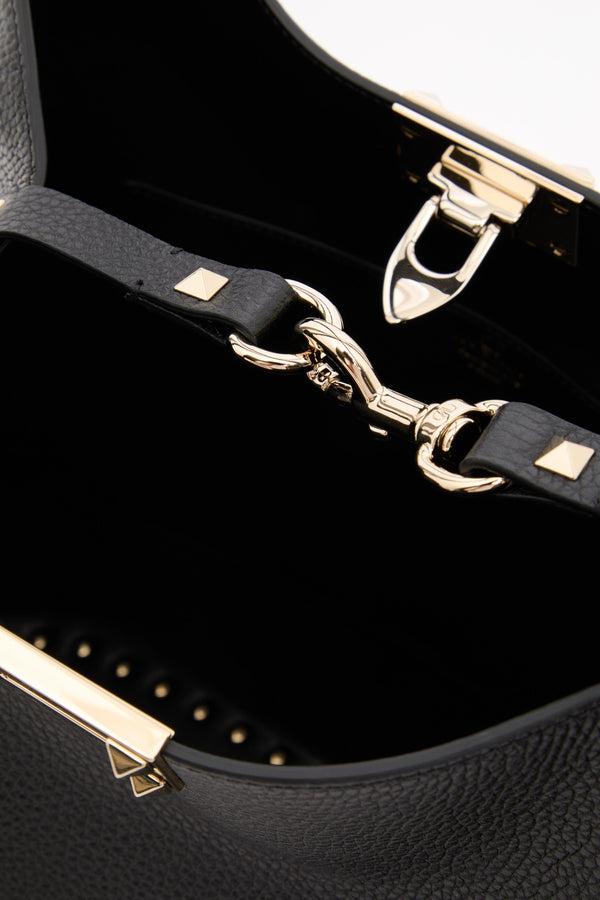 BORSA SHOPPING ROCKSTUD IN VITELLO GRANATO