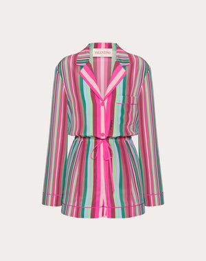 Tuta In Crepe De Chine Valentino Stripes 75 