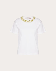 T-Shirt In Cotton Jersey Ricamata