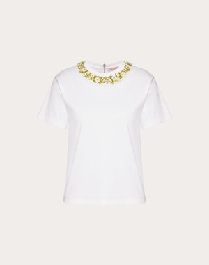 T-Shirt In Cotton Jersey Ricamata