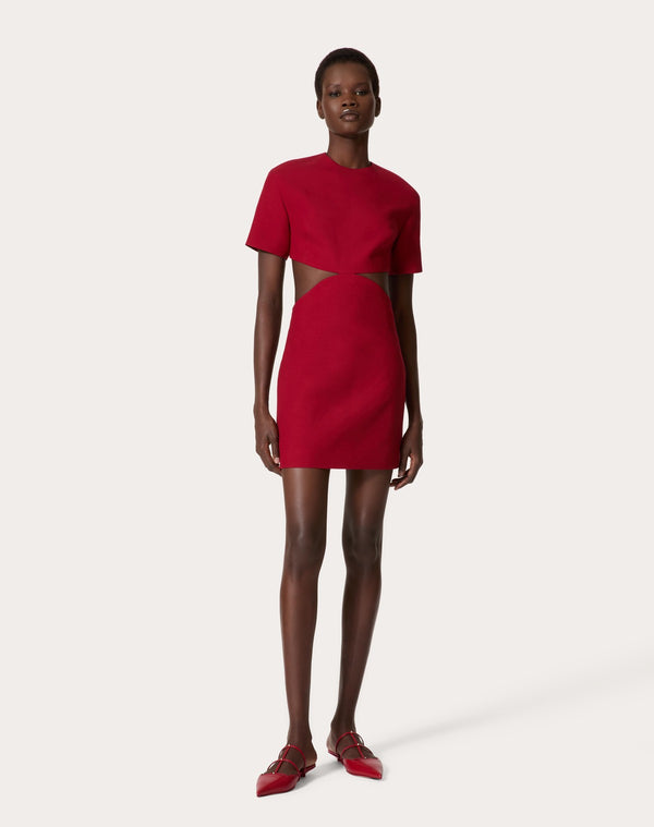 Abito Corto In Crepe Couture 