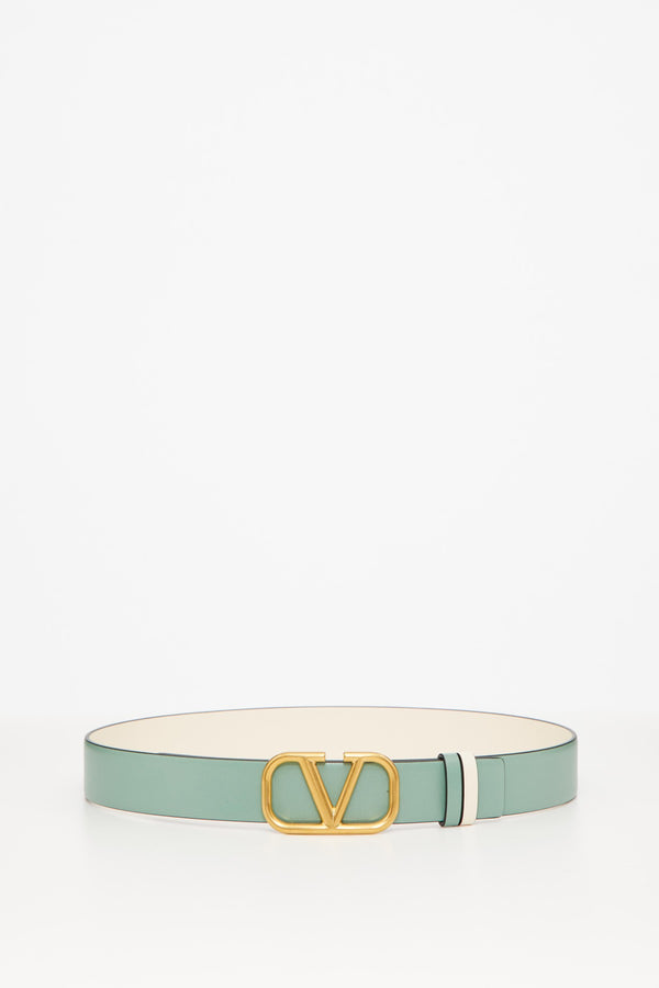Cintura Reversibile VLogo Signature In Vitello Lucido 30 Mm