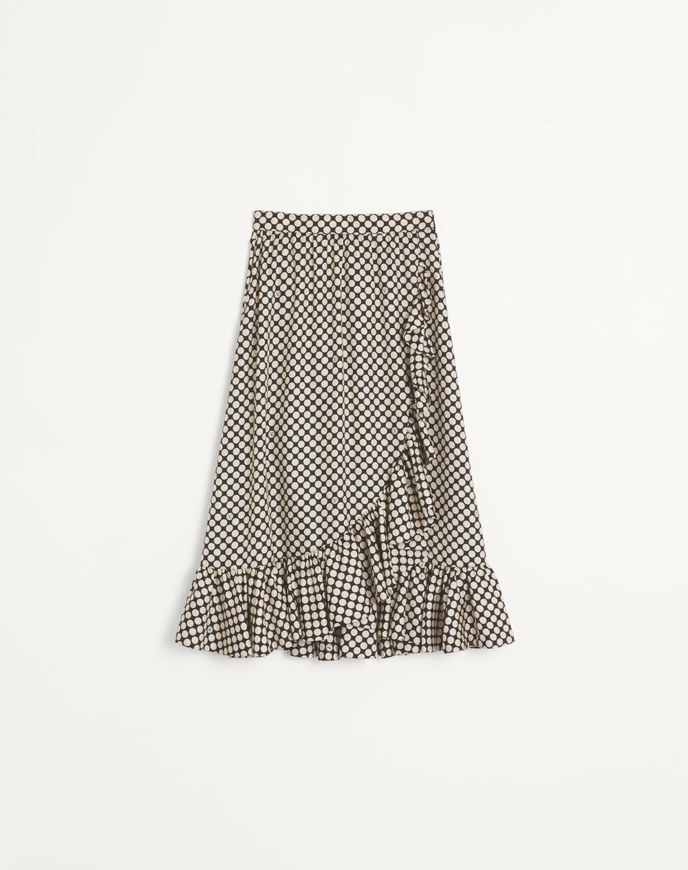 Gonna Midi In Twill Stampa Plus De Pois