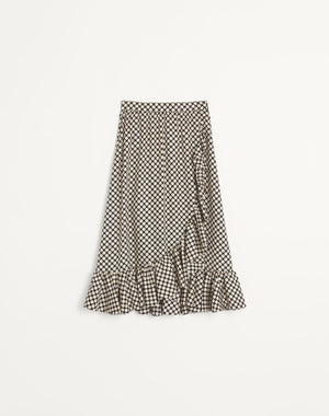 Gonna Midi In Twill Stampa Plus De Pois
