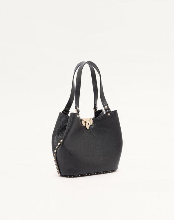 BORSA SHOPPING PICCOLA ROCKSTUD IN VITELLO GRANATO