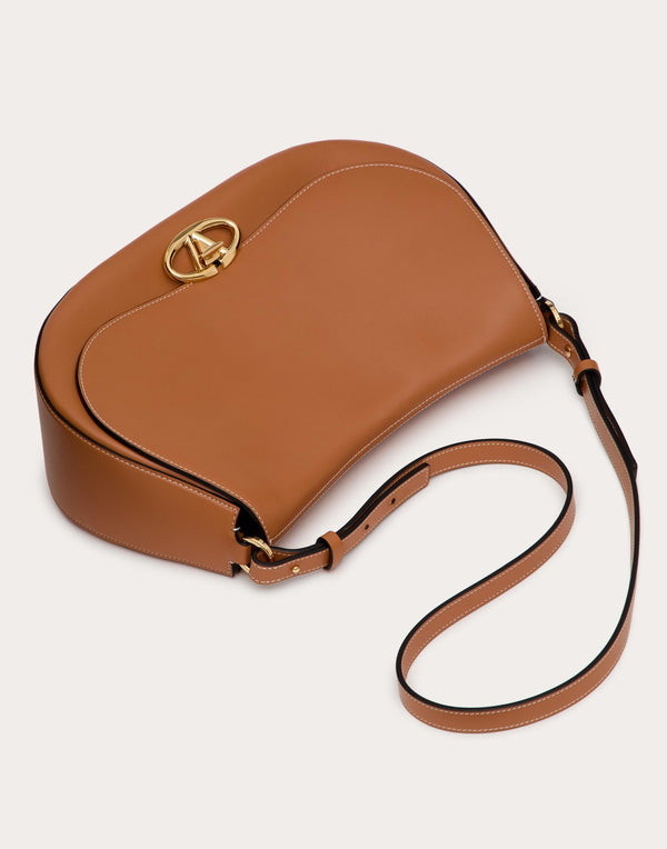 Borsa A Spalla Media Valentino Garavani Ohval In Vitello Nappato