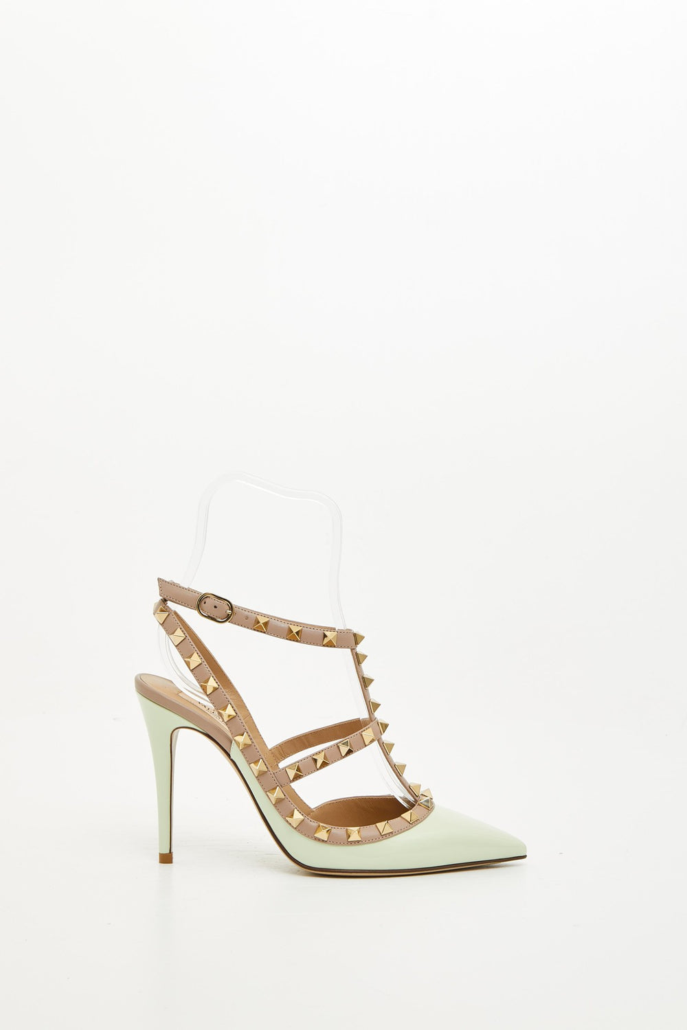 Décolleté Rockstud In Vernice Con Cinturini 100Mm