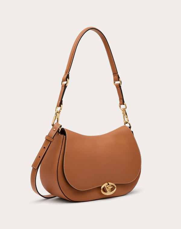 Borsa A Spalla Media Valentino Garavani Ohval In Vitello Nappato