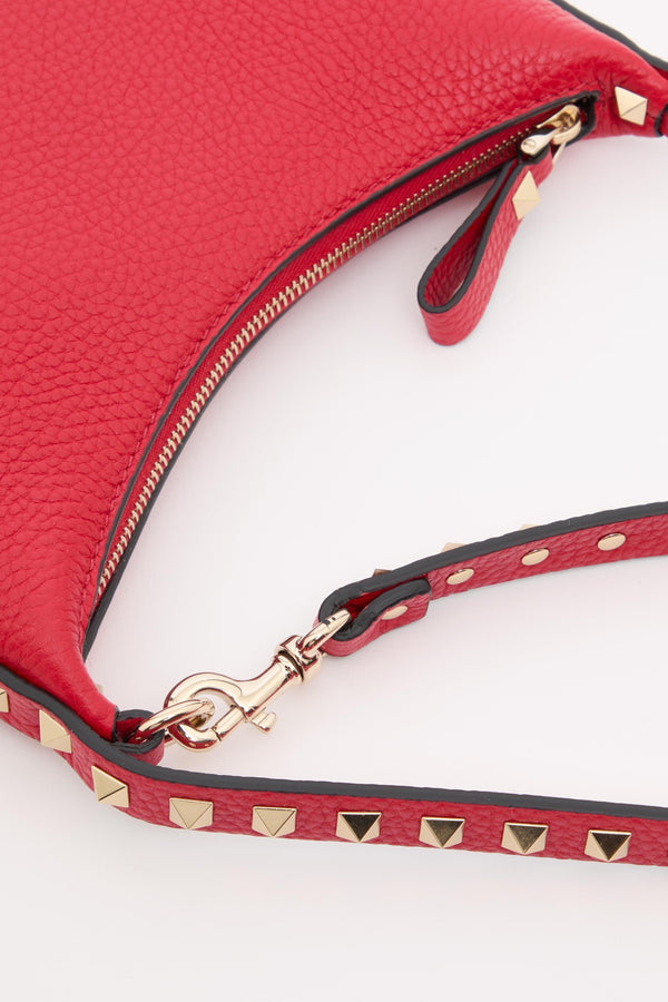 MINI HOBO ROCKSTUD IN VITELLO GRANATO