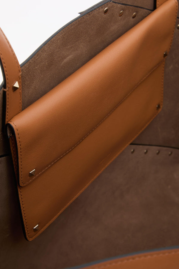 BORSA SHOPPING VALENTINO GARAVANI ROCKSTUD WISPY IN VITELLO 