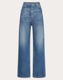 Pantaloni In Medium Blue Denim