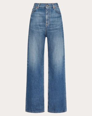 Pantaloni In Medium Blue Denim 