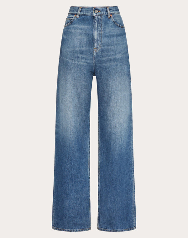 Pantaloni In Medium Blue Denim 