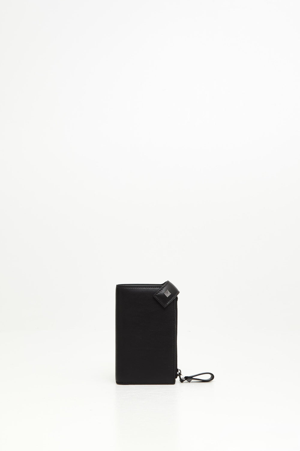 PORTACARTE CON ZIP DOT ROCKSTUD  IN VITELLO