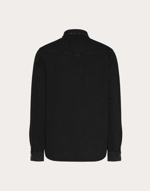 Camicia In Denim Con Borchie Black Untitled