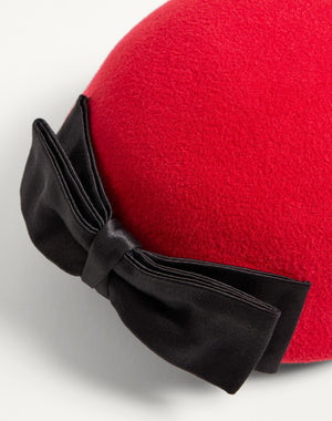 Cappello Vlogo Signature In Tessuto Lapin E Fiocco In Raso